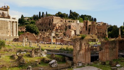 Forum Romanum Blick auf Palatin Hügel
